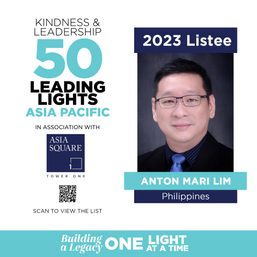 Dr. Anton Lim of Yellow Boat of Hope hailed as 2023 Asia Pacific Kindness and Leadership Listee
